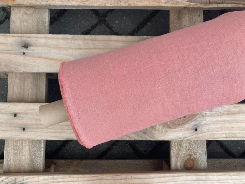 tkanina lniana len 100% łososiowy róż 180g/m2 sklep Alternative Textiles