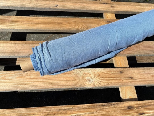tkanina lniana 180g niebieska - sklep Alternative Textiles