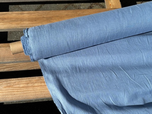 tkanina lniana 180g niebieska - sklep Alternative Textiles