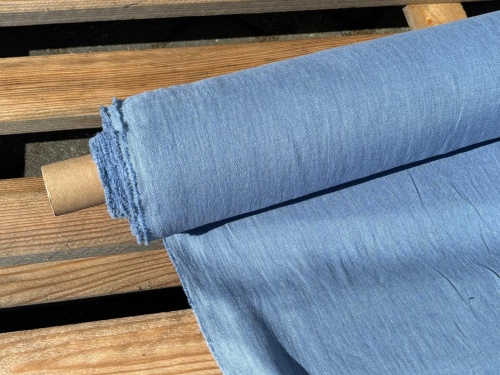 tkanina lniana 180g niebieska - sklep Alternative Textiles