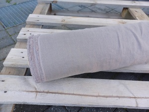 DEADSTOCK LEN naturalna tkanina lniana kakao 155g (kupon o dł 53 cm)