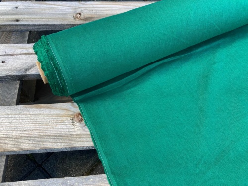 tkanina lniana szmaragd 170g - sklep Alternative Textiles