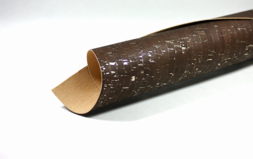 tkanina z korka naturalnego - Corko orzech ze złotem