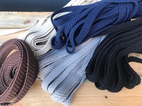 taśma bawełniano-poliestrowa pleciona 2 cm czekoladowa