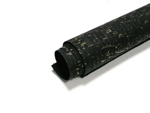 tkanina korkowa do szycia KORKO czarny ze złotem.jpg