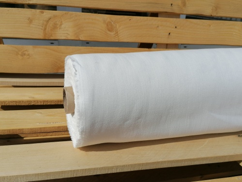BLEN len, naturalna tkanina lniana, zmiękczana, biel kremowa, 185g/m2  (cena za 0,5m)