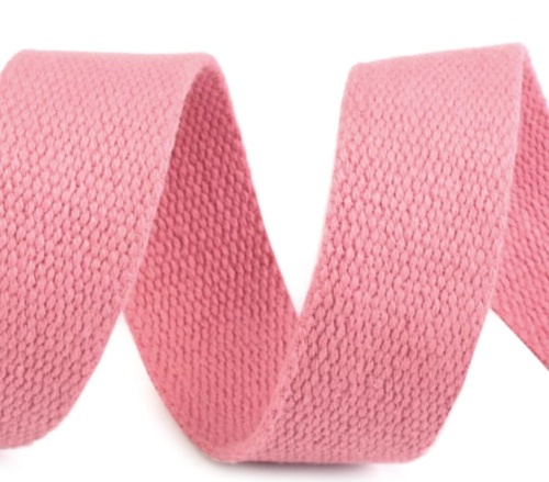 taśma 100% bawełna, w kolorze piwonii, o szerokości 3 cm