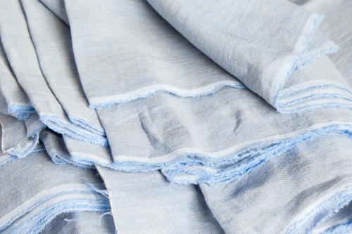 tkanina lniana blue jeans melanż 154g