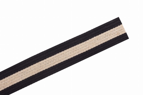 taśma bawełniana kaletnicza czarny i beż